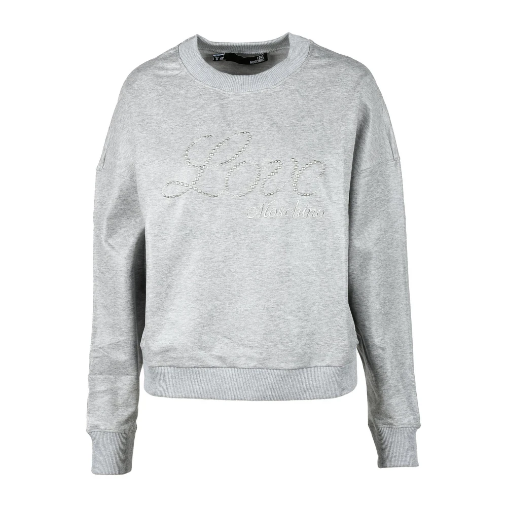 Love Moschino Grijze Sweatshirt voor Vrouwen Gray Dames