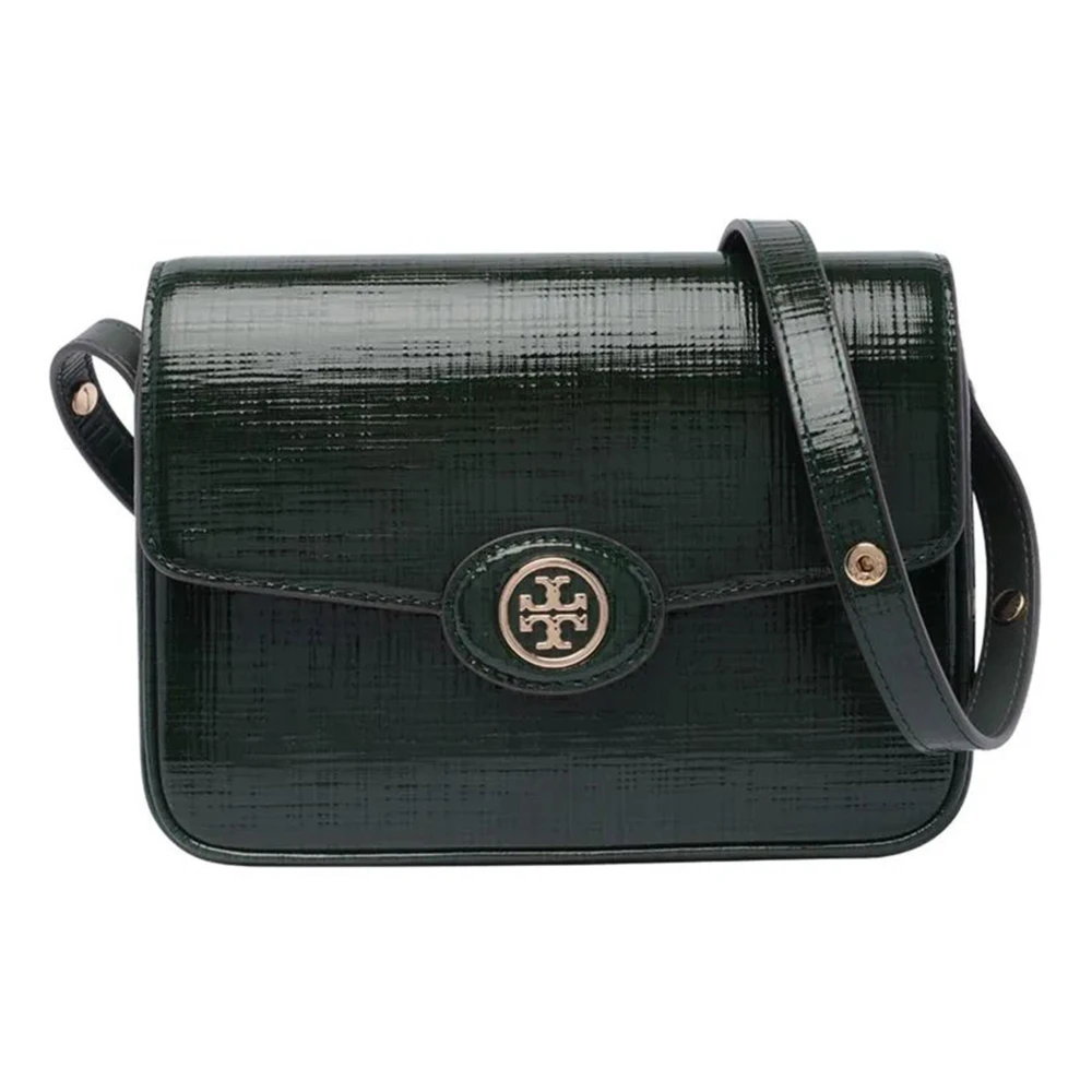 TORY BURCH Omkeerbare Crosshatched Schoudertas Green Dames