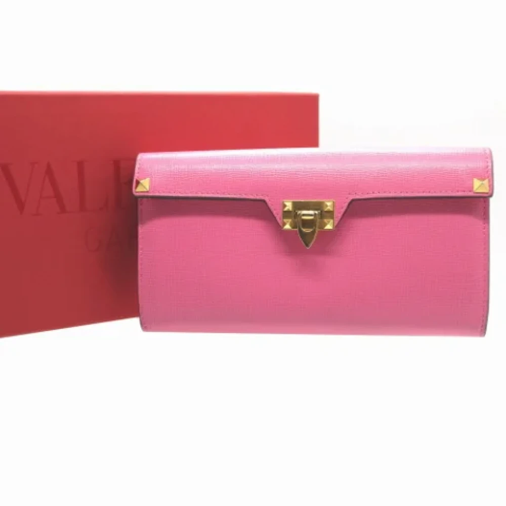Valentino Vintage Pre-owned Leather wallets Pink Dames