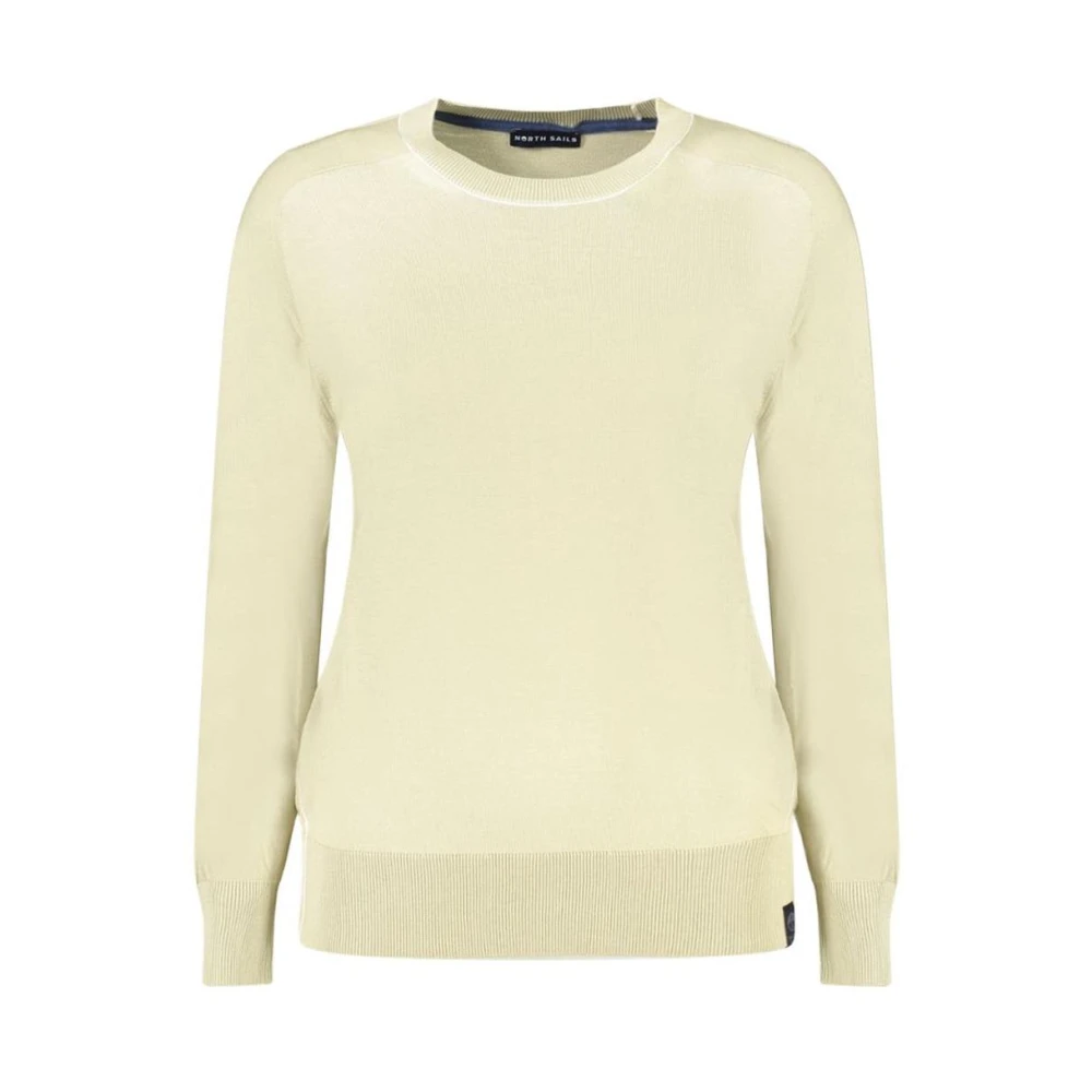 North Sails Women's Green Round-Neck Knitwear, L, Chic Contrast Jumper