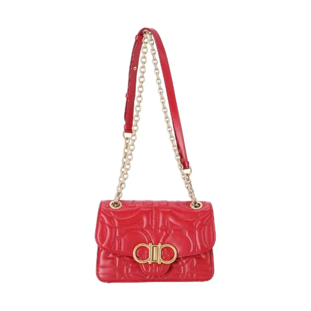 Salvatore Ferragamo Leather handbags Red Dames
