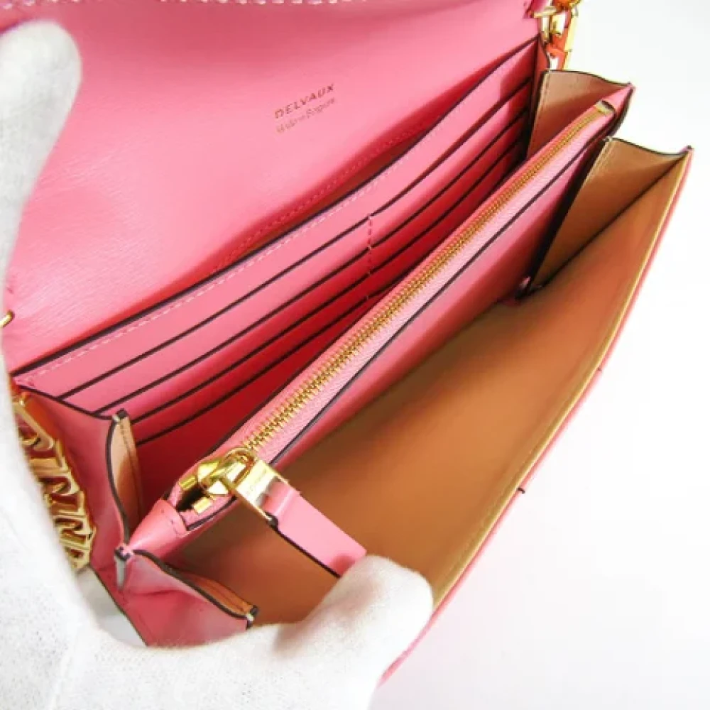 Delvaux Pre-owned Leather wallets Pink Dames