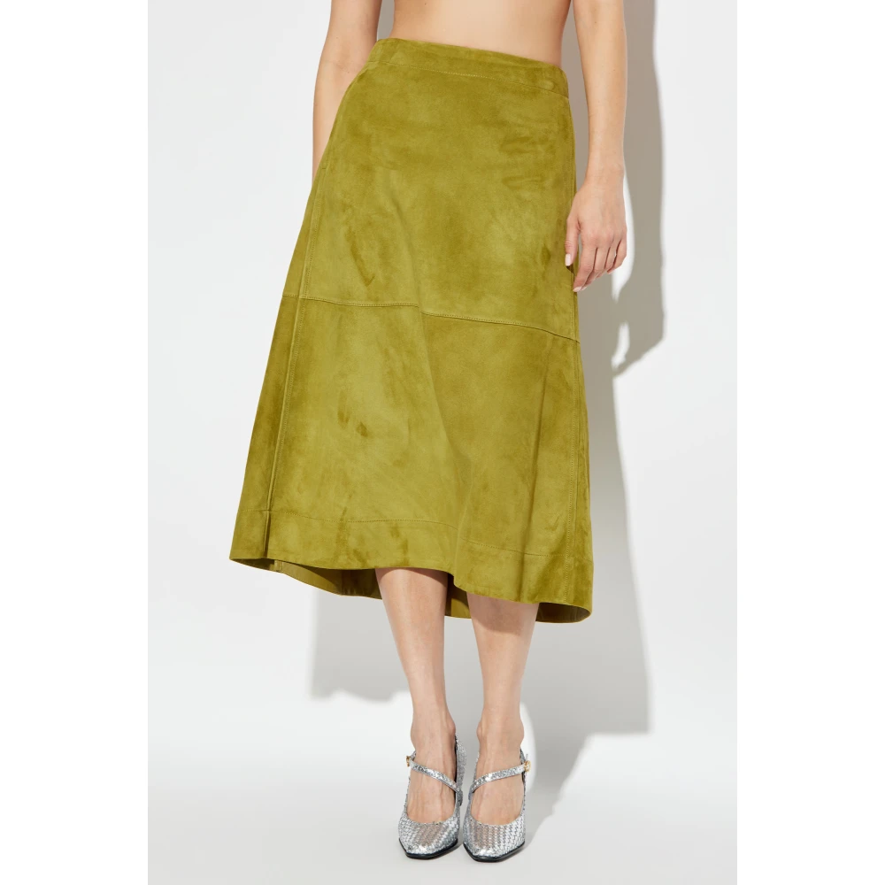 Bottega Veneta Suède rok Green Dames