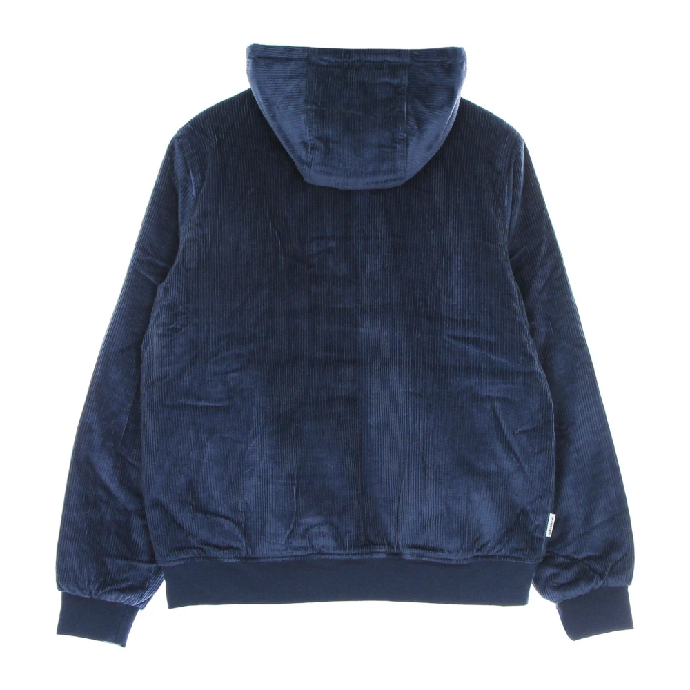 Element Blauwe Corduroy Gewatteerde Jas met Sherpa Voering Blue Heren