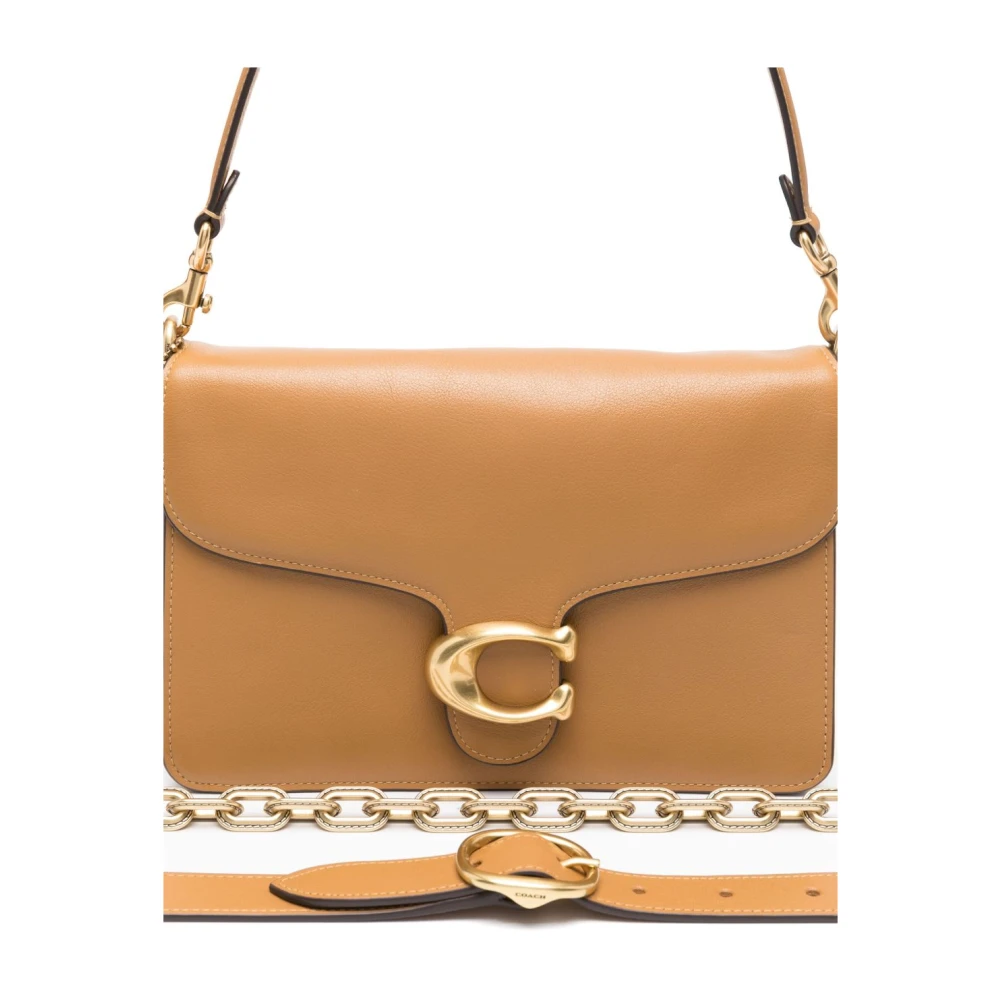 Coach Beige Schoudertas met Overslag Beige Dames