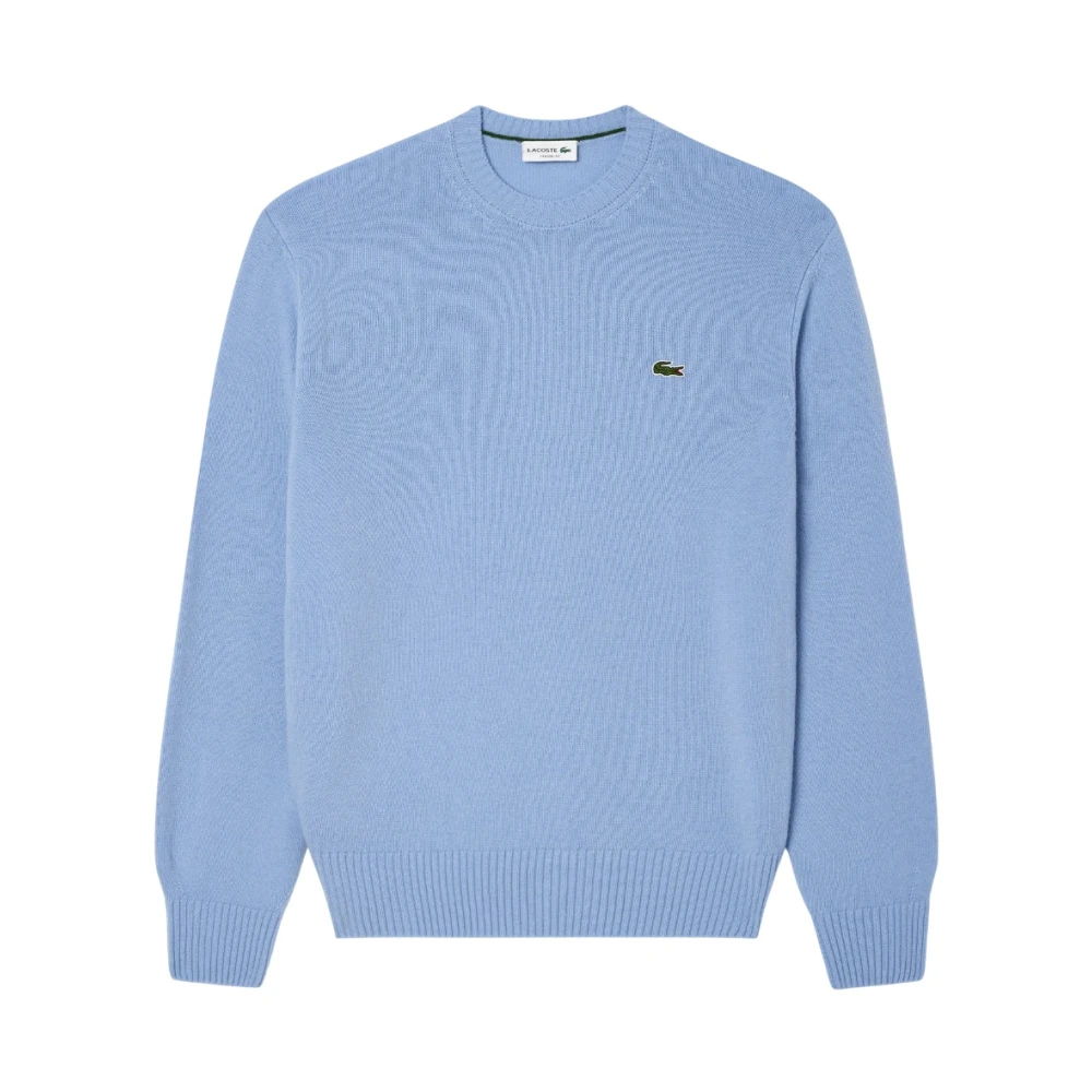Lacoste Men's Blue Wool Crew Neck Jumper