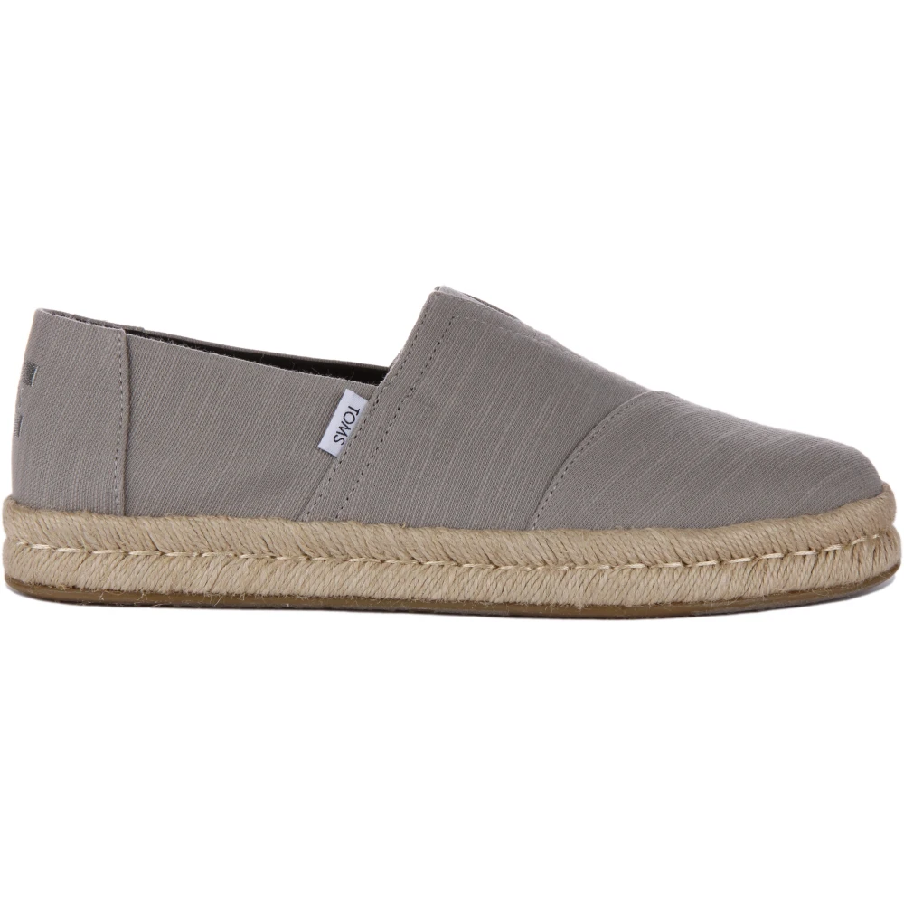 Toms Gray Espadrilles, Male, 7 Uk, Stylish Grey Alpargata Rope Slip-Ons