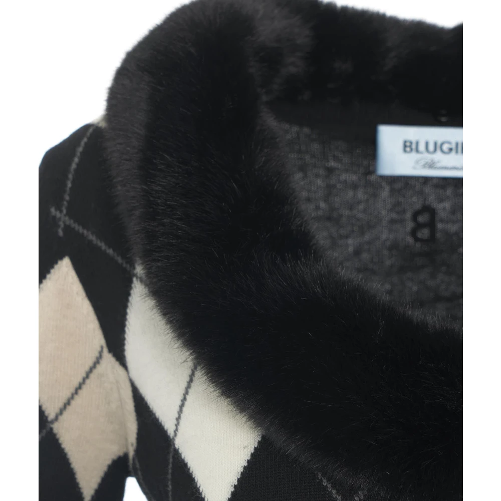 Blugirl Zwart Gebreid Vest Aw24 Multicolor Dames