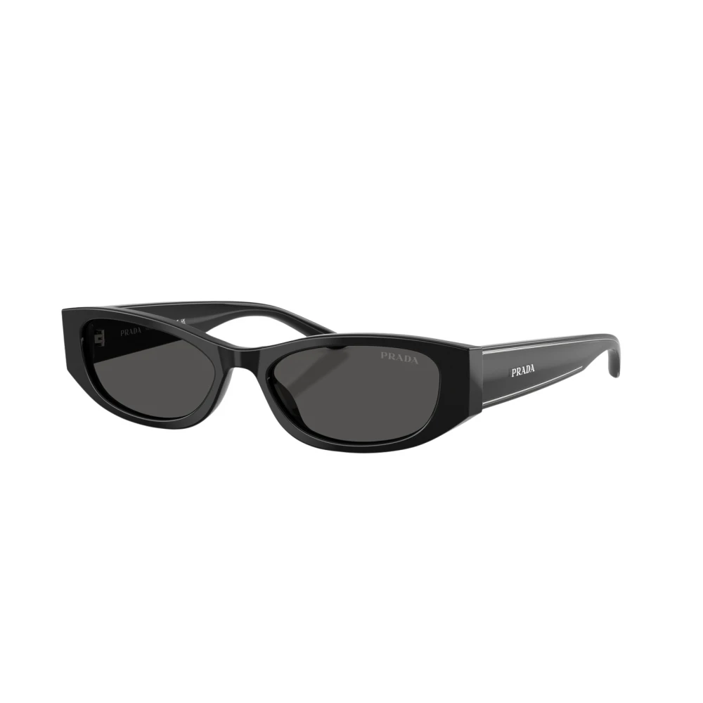 Prada Black/Grey Pr D22s 16K08z Woman Sunglasses Acetate Squared Normal - Image 3