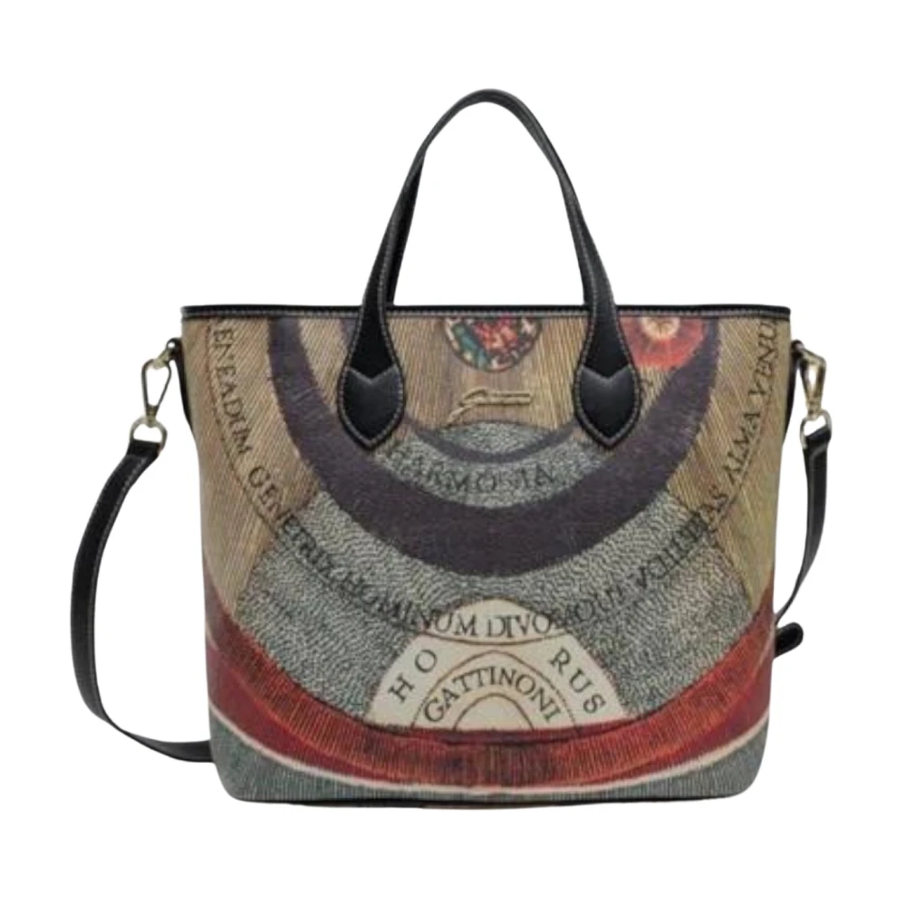 Gattinoni Shopping Bags, Female, One Size, Planetarium Shoulder Bag Black