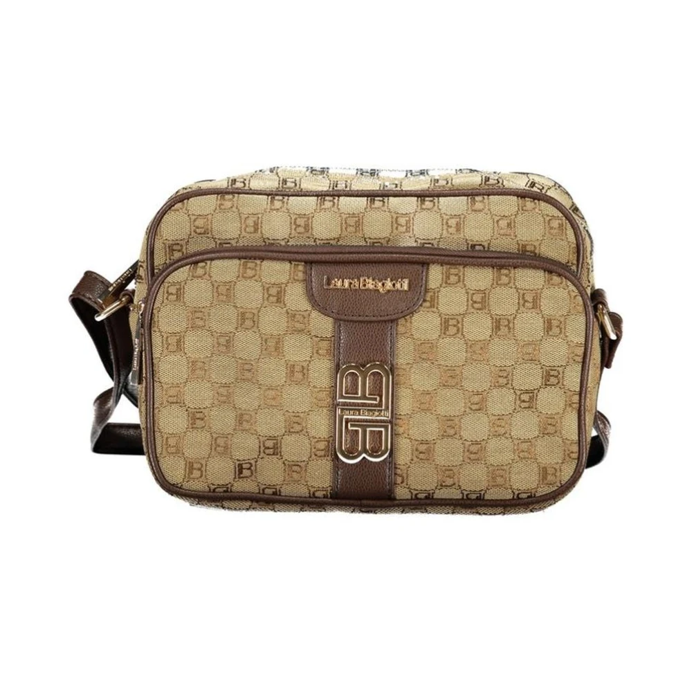 Laura Biagiotti Women's Beige Polyester Handbag With Elegant Design