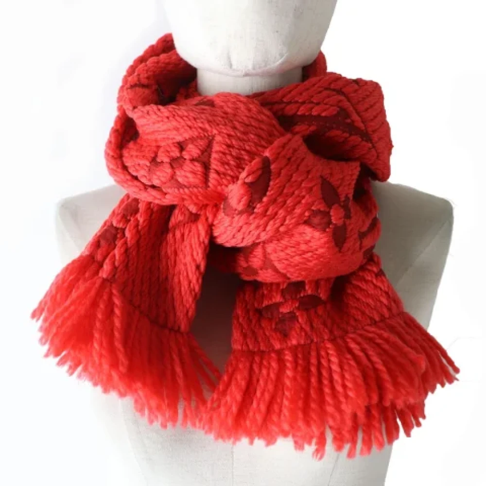 Louis Vuitton Vintage Pre-owned Wool scarves Orange Dames