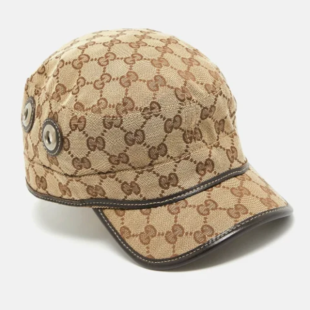 Gucci Vintage Pre-owned Cotton hats Beige Dames
