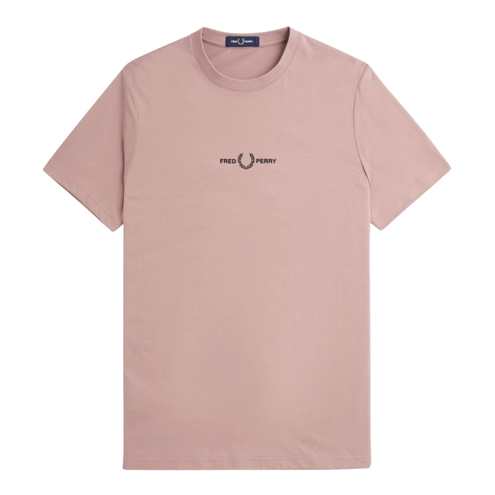 Fred Perry Geborduurd Roze T-shirt Pink Heren