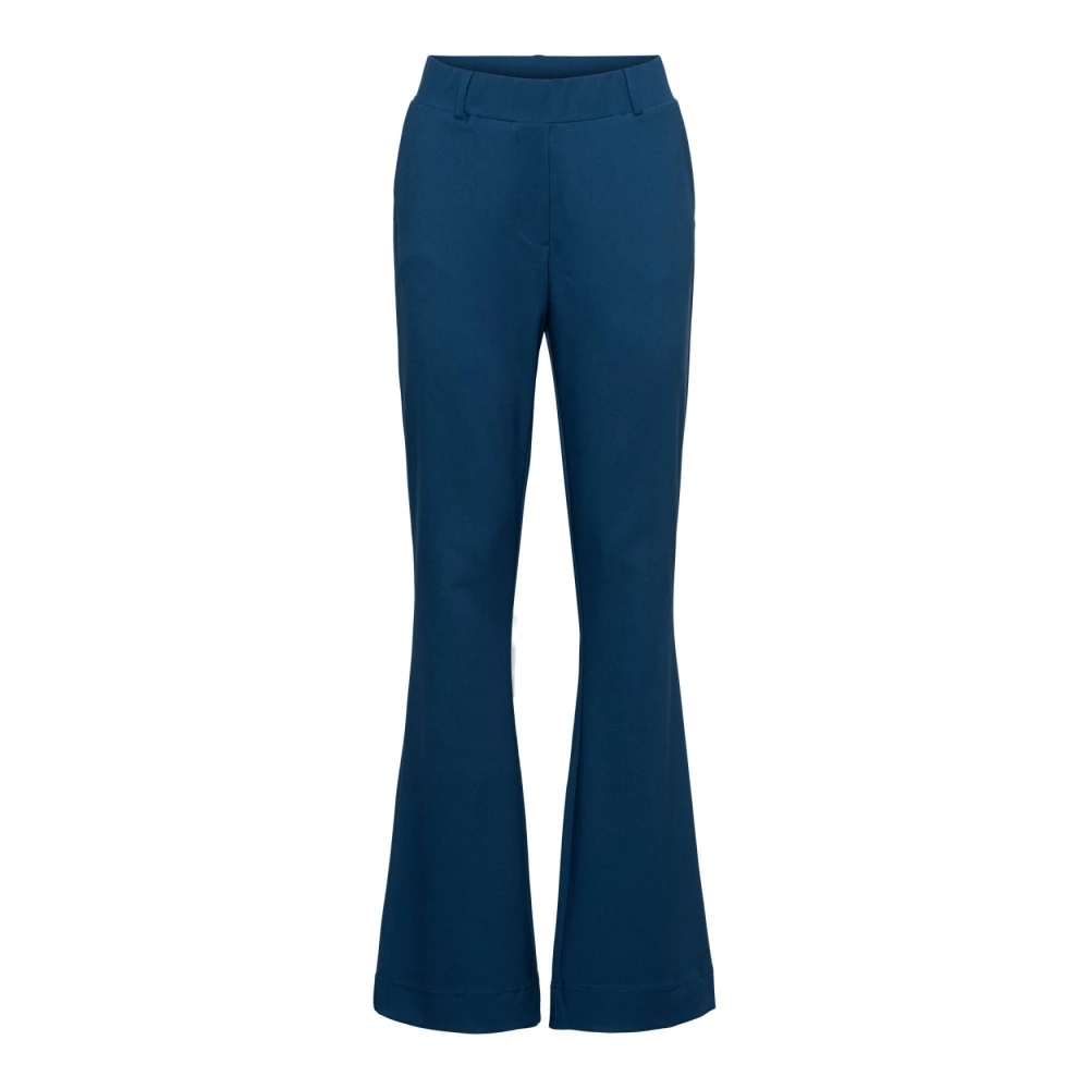 &Co Woman Blauwe Flare Broek met Zakken Blue Dames