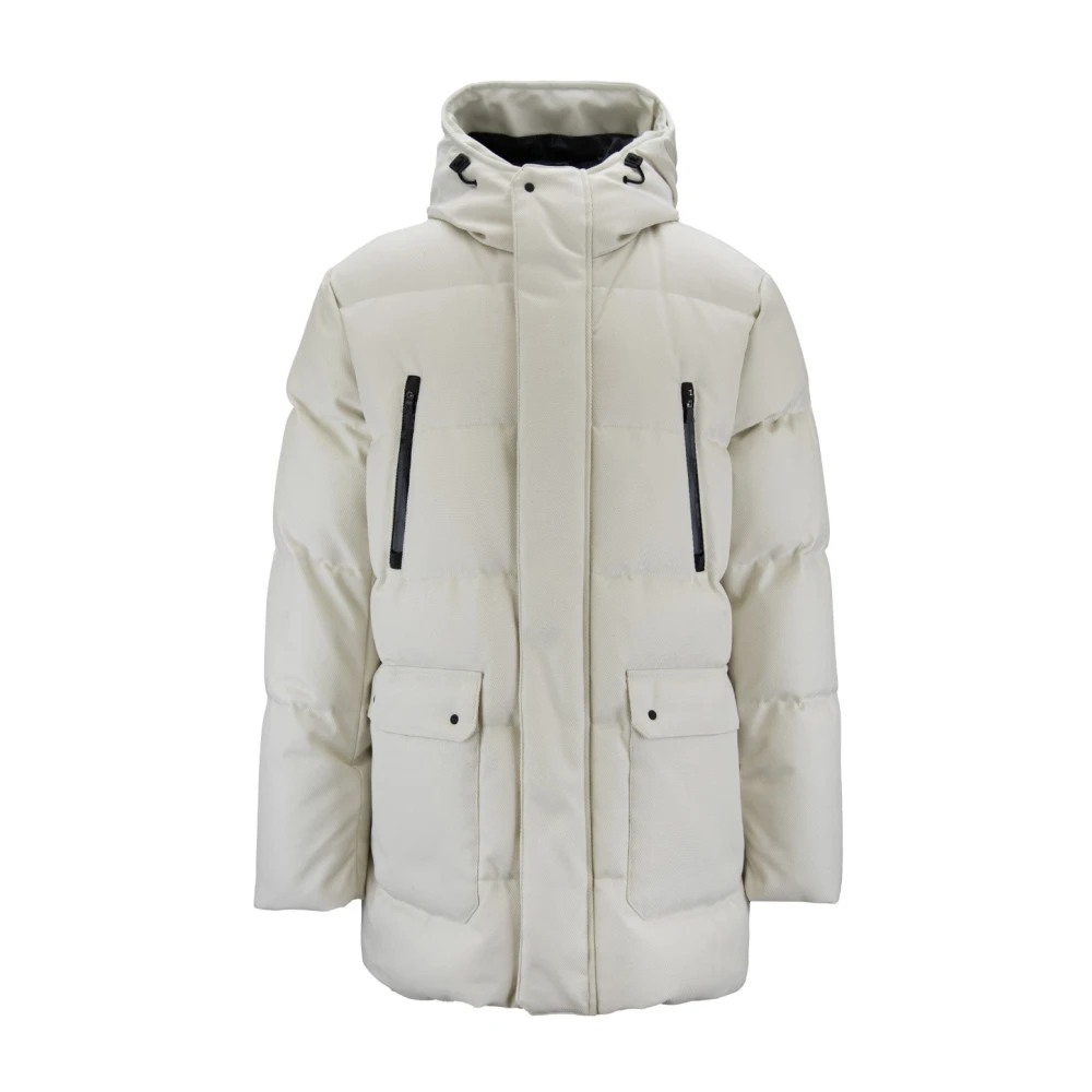 Herno Zip-Up Donsjack White Heren