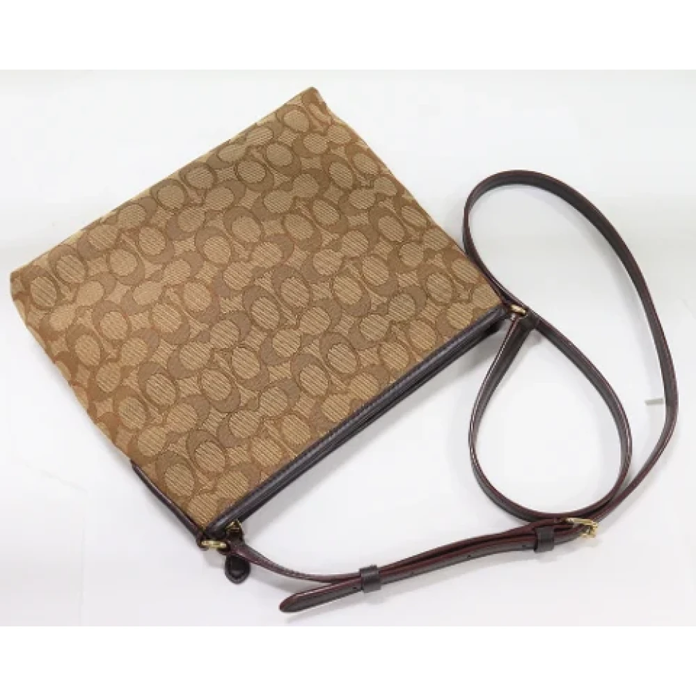 Coach Pre-owned Canvas crossbody-bags Brown Dames