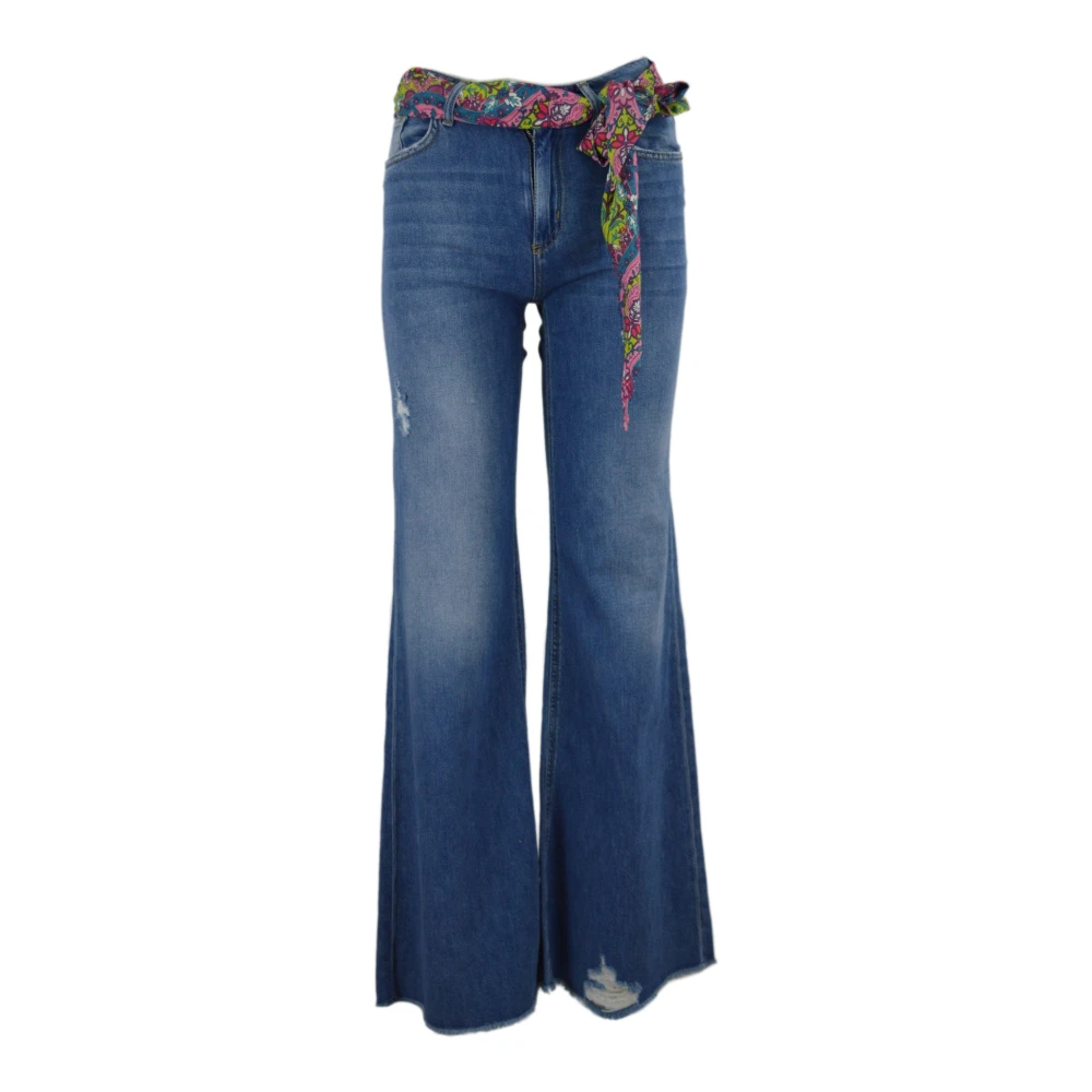 Gaëlle Paris Denim Jongens Jeans met Over Vestibiliteit Blue Dames