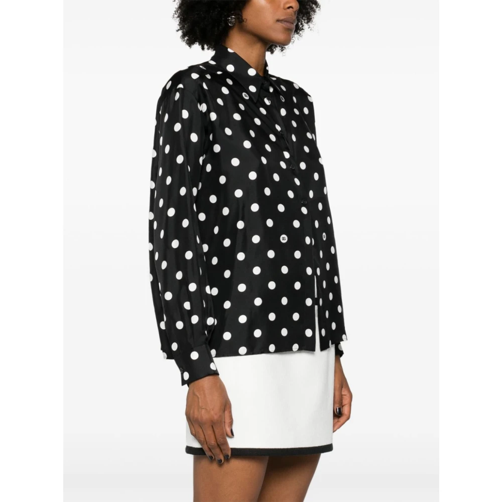 Dolce & Gabbana Zijden Shirt Zwart Black Dames