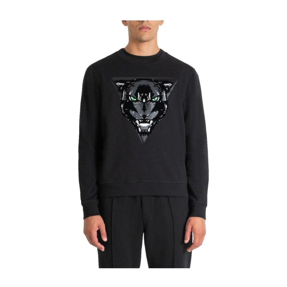 Antony Morato Panterprint Sweater Black Heren