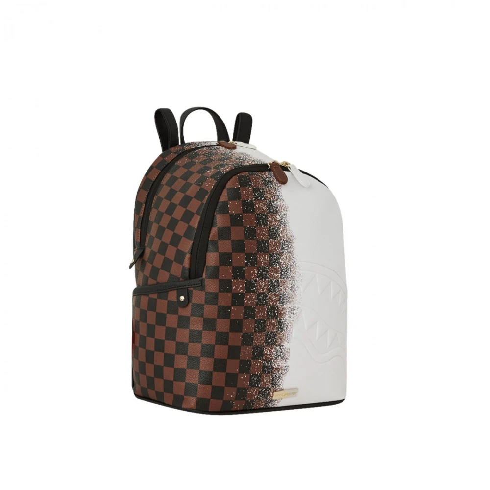 Sprayground Split Stijl Rugzak met Voorvak Brown Unisex