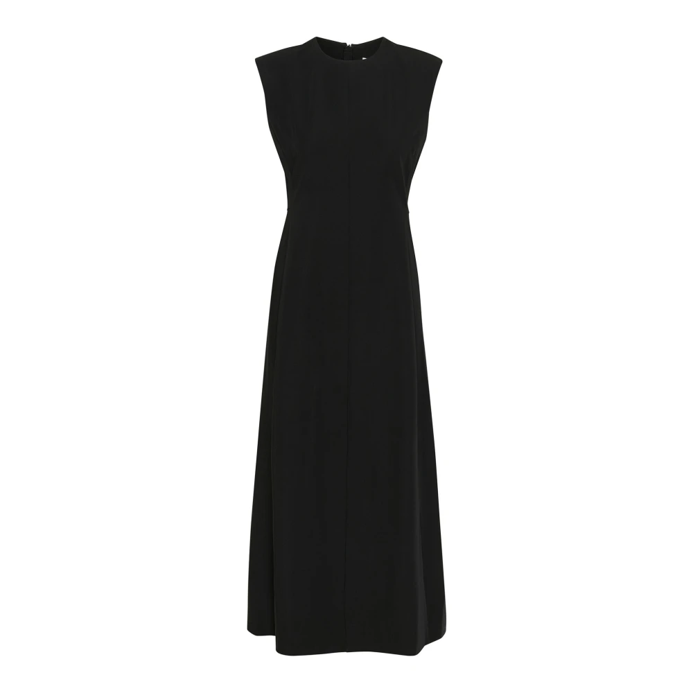 Inwear Black Midi Dresses, Female, L, Elegant Dress