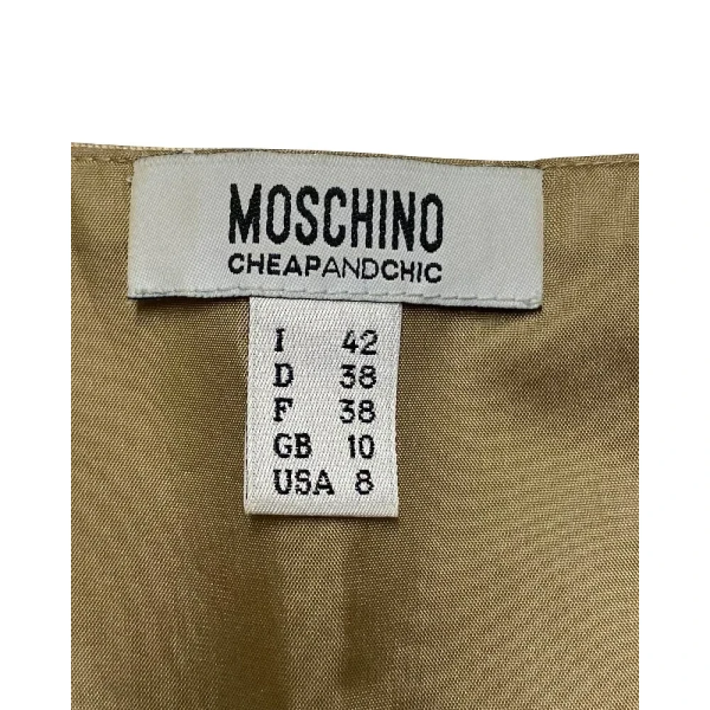 Moschino Pre-Owned Pre-owned Silk dresses Beige Dames