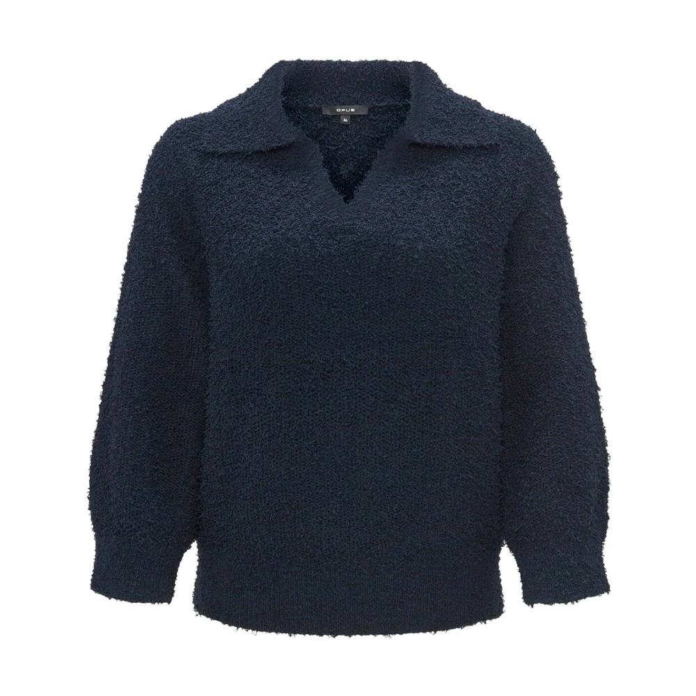 Opus Stijlvolle Pullover met Porasi Detail Blue Dames