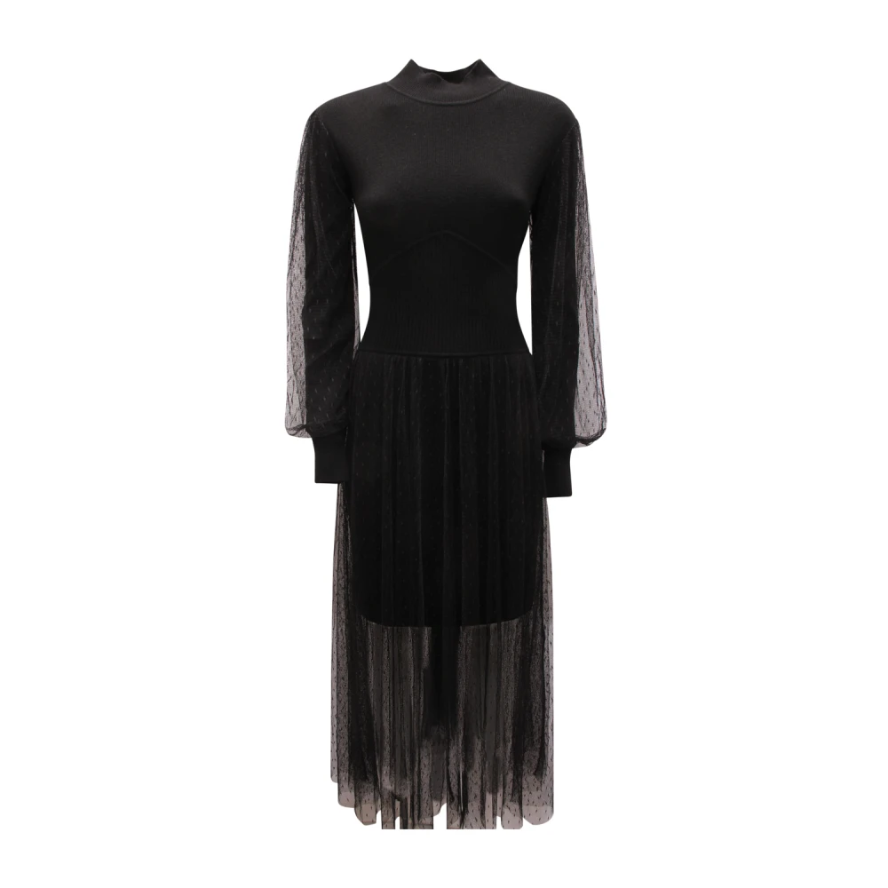 Twinset Women's Black Wo Dress - Midi Dresses - Xs - Dresses