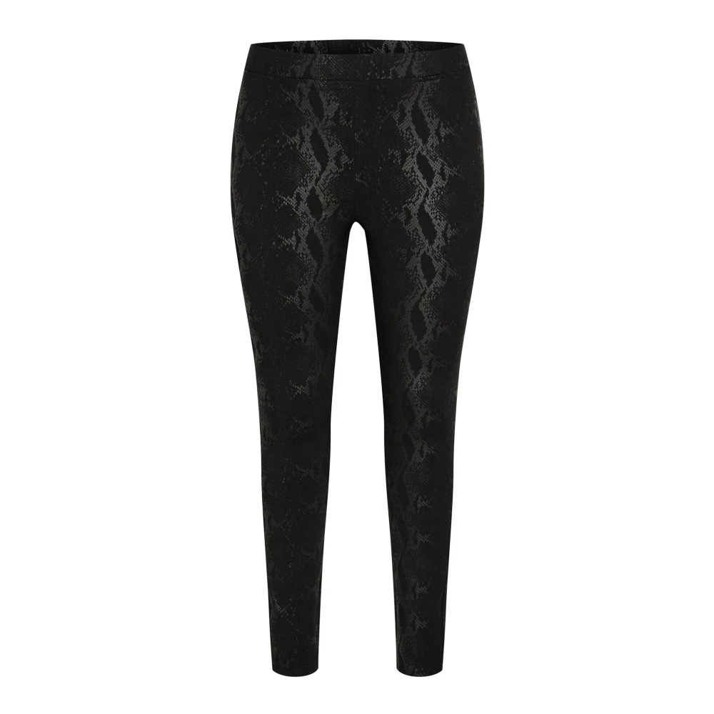 Kaffe Curve Slim-fit Jeggings Zwart Diep Black Dames