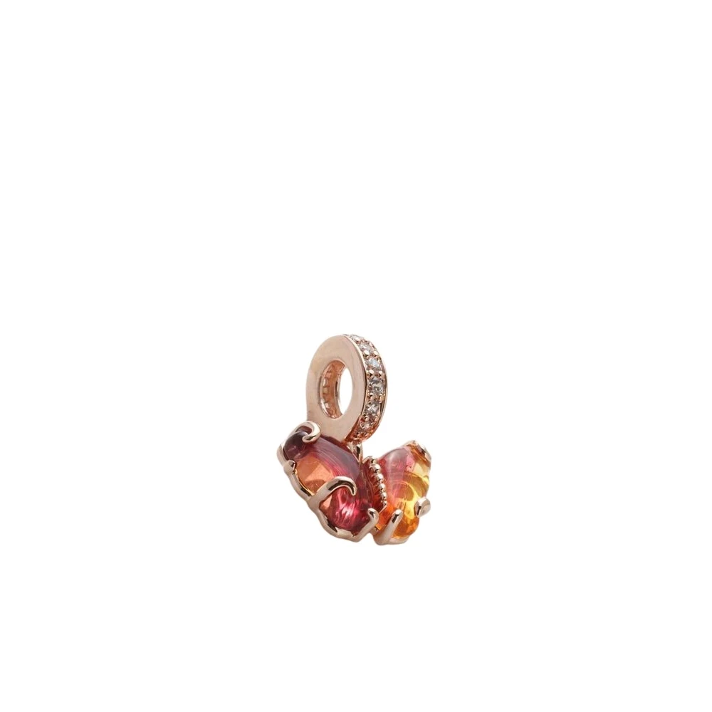 Pandora Murano Glass Butterfly Dangle Charm - Female - Necklaces - Pink - One Size - Accessories