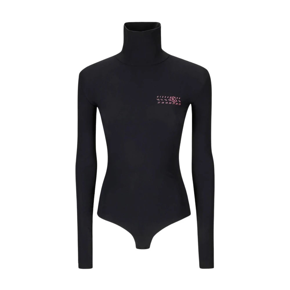 MM6 Maison Margiela Polyamide Logo Body Black Dames