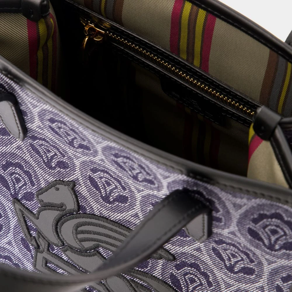 ETRO Bruine Katoenen Shopper Tas met Twee Handvatten Brown Dames
