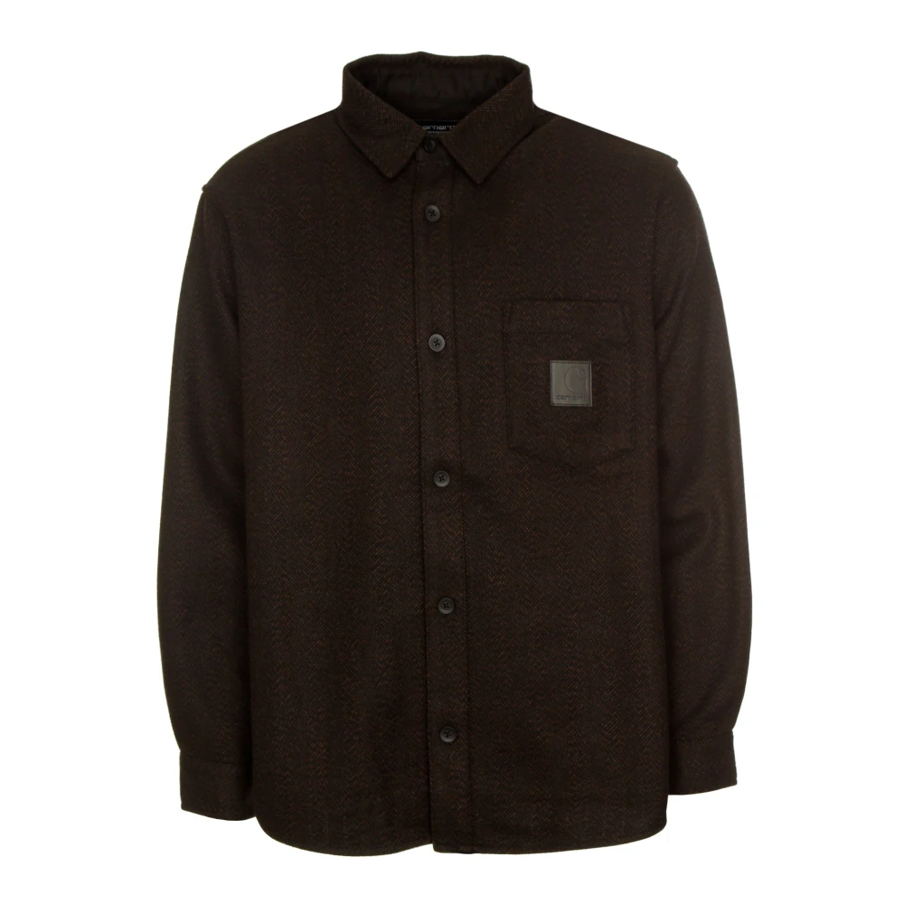Carhartt WIP Zwaar wollen overhemd met Kent-kraag Brown Heren