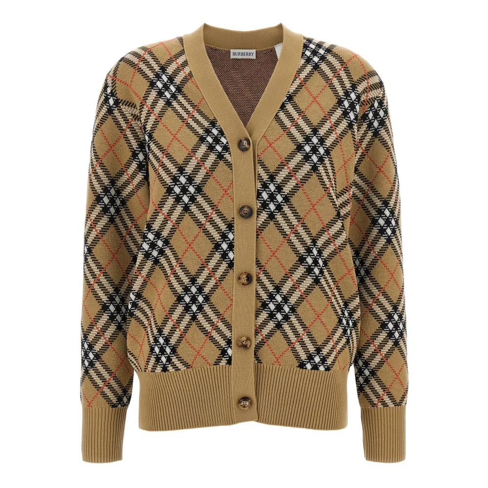 Burberry Women's Beige Cardigans, L, Knitwear
