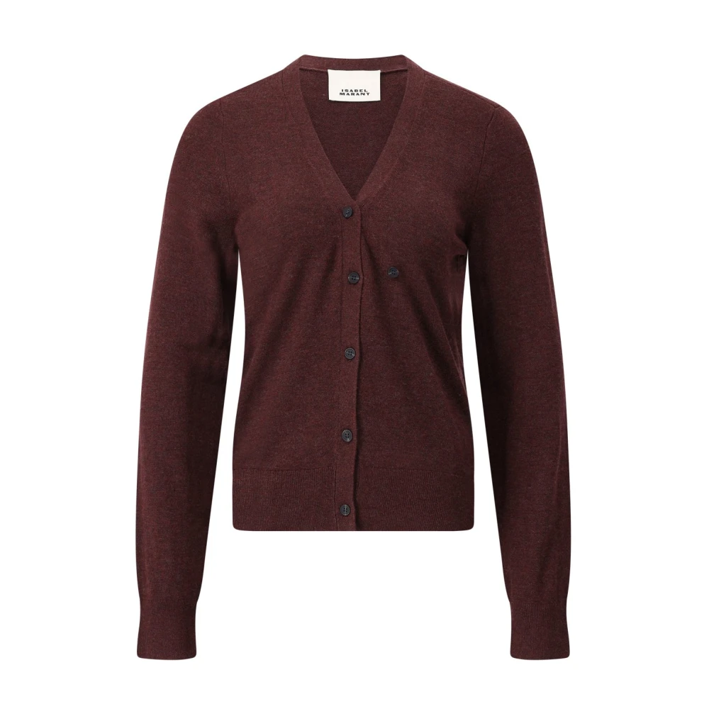 Isabel Marant Women's Red Light Knit Cardigan With Unique Buttons - Cardigans - Xs - Knitwear