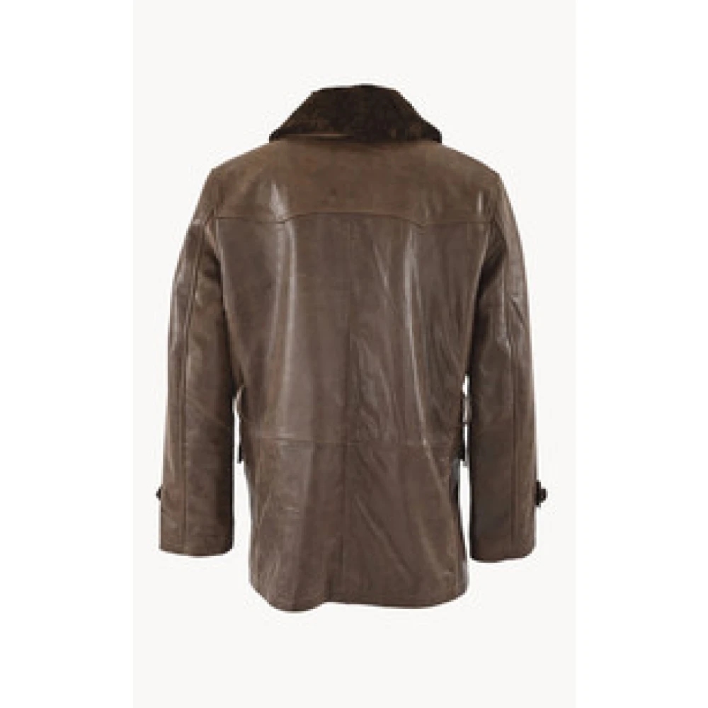La Canadienne Bruine Schapenvacht Shearling Jas Brown Heren