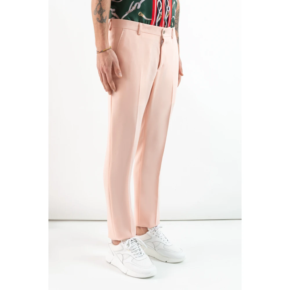 Corsinelabedoli Klassieke Rechte Pijp Broek Pink Heren