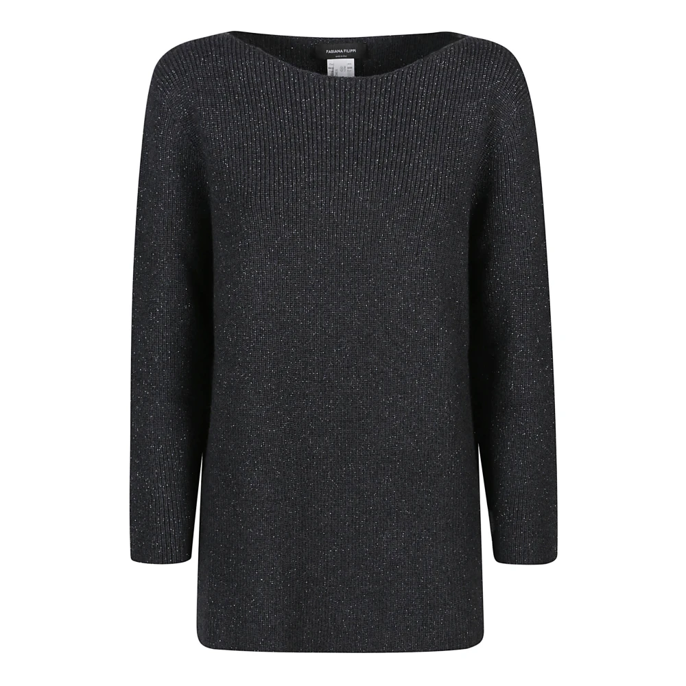 Fabiana Filippi Mysig Stickad Pullover Sweater Black, Dam