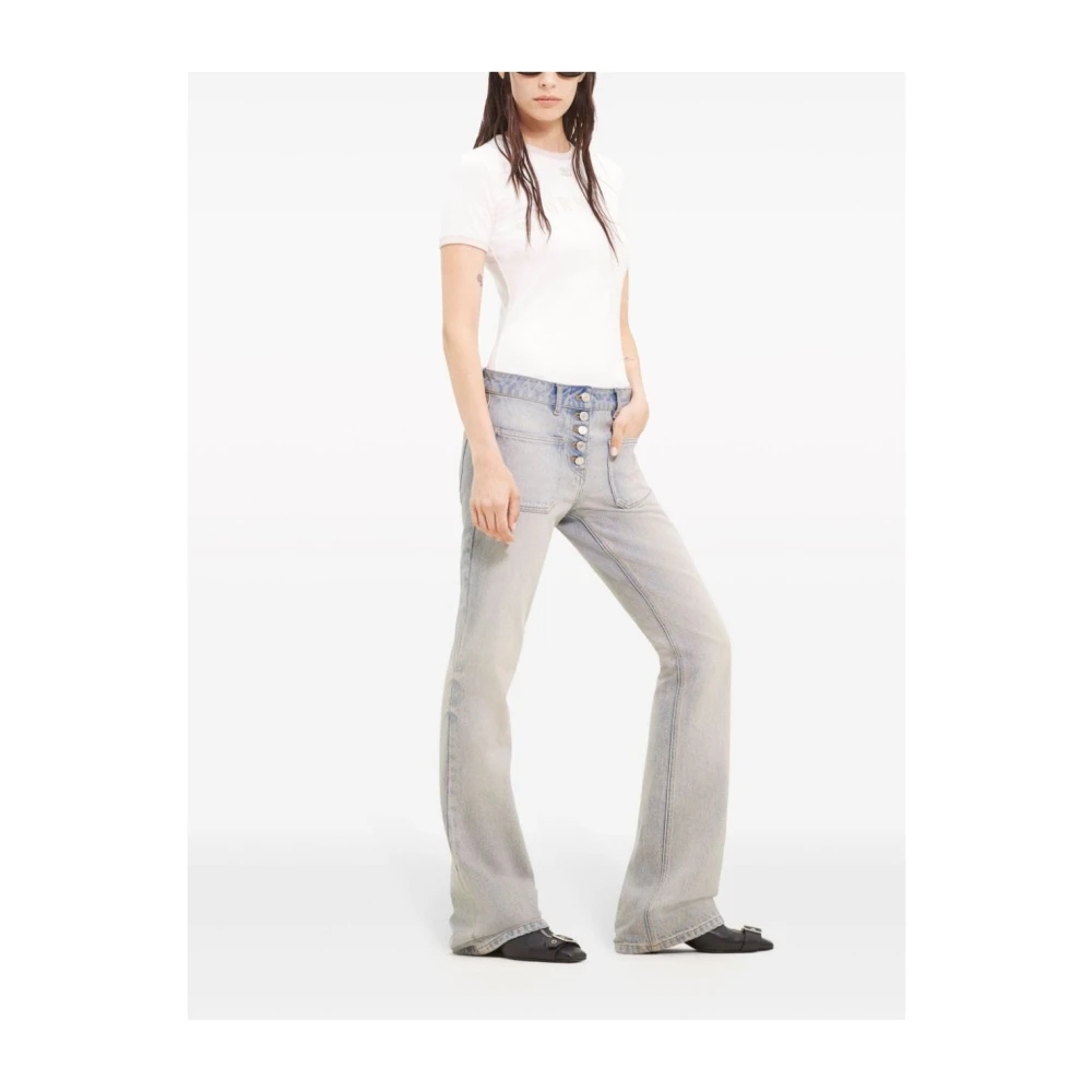 Courrèges Denim Bootcut Broek Blue Dames