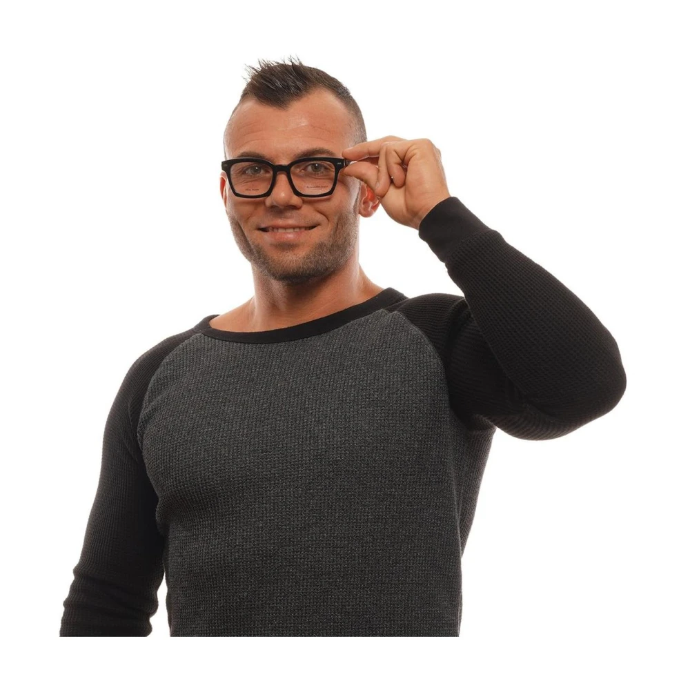 Ermenegildo Zegna Zwarte Trapezium Optische Monturen met Demo Lenzen Black Heren