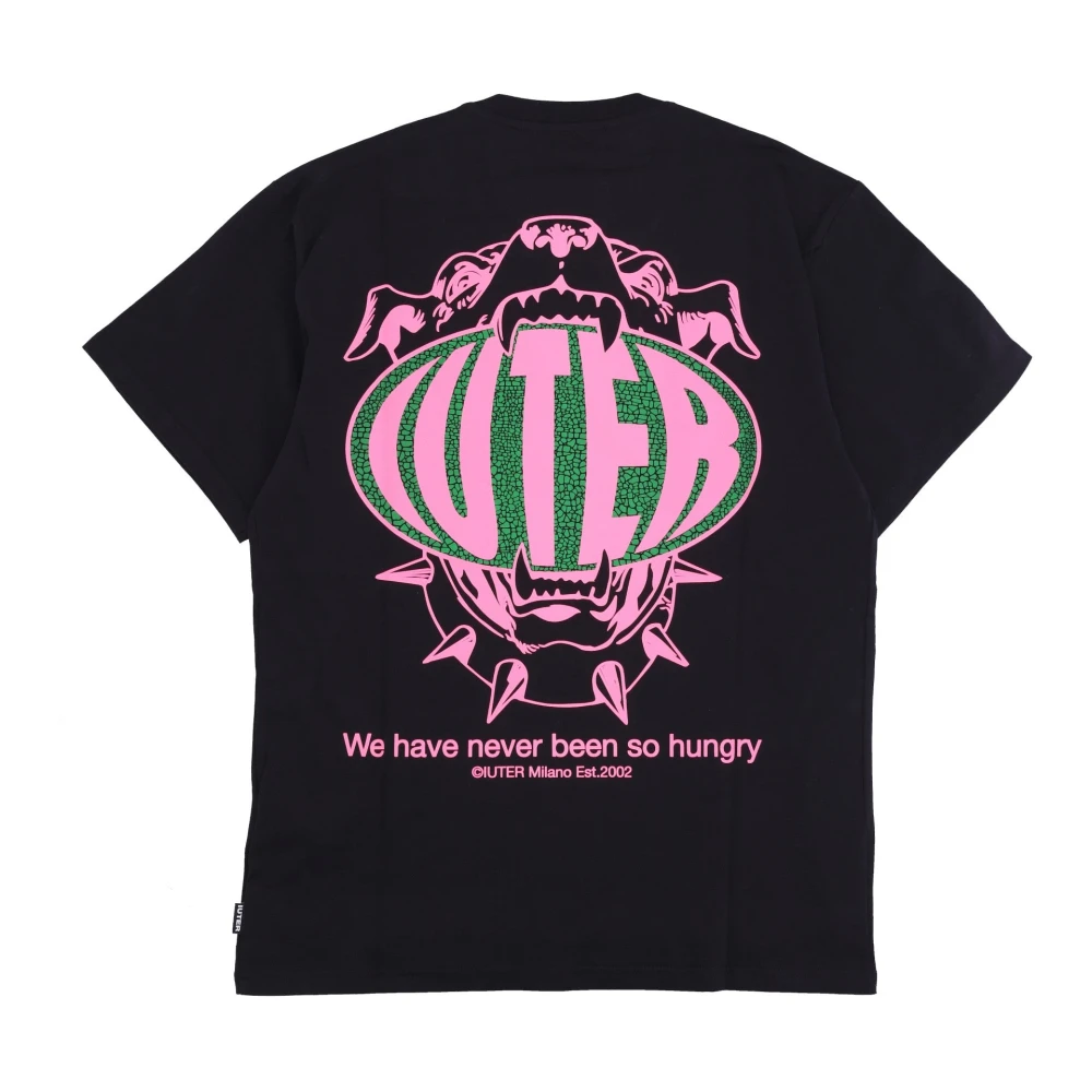 Iuter Zwarte Heren Tee Korte Mouw Crew Black Heren