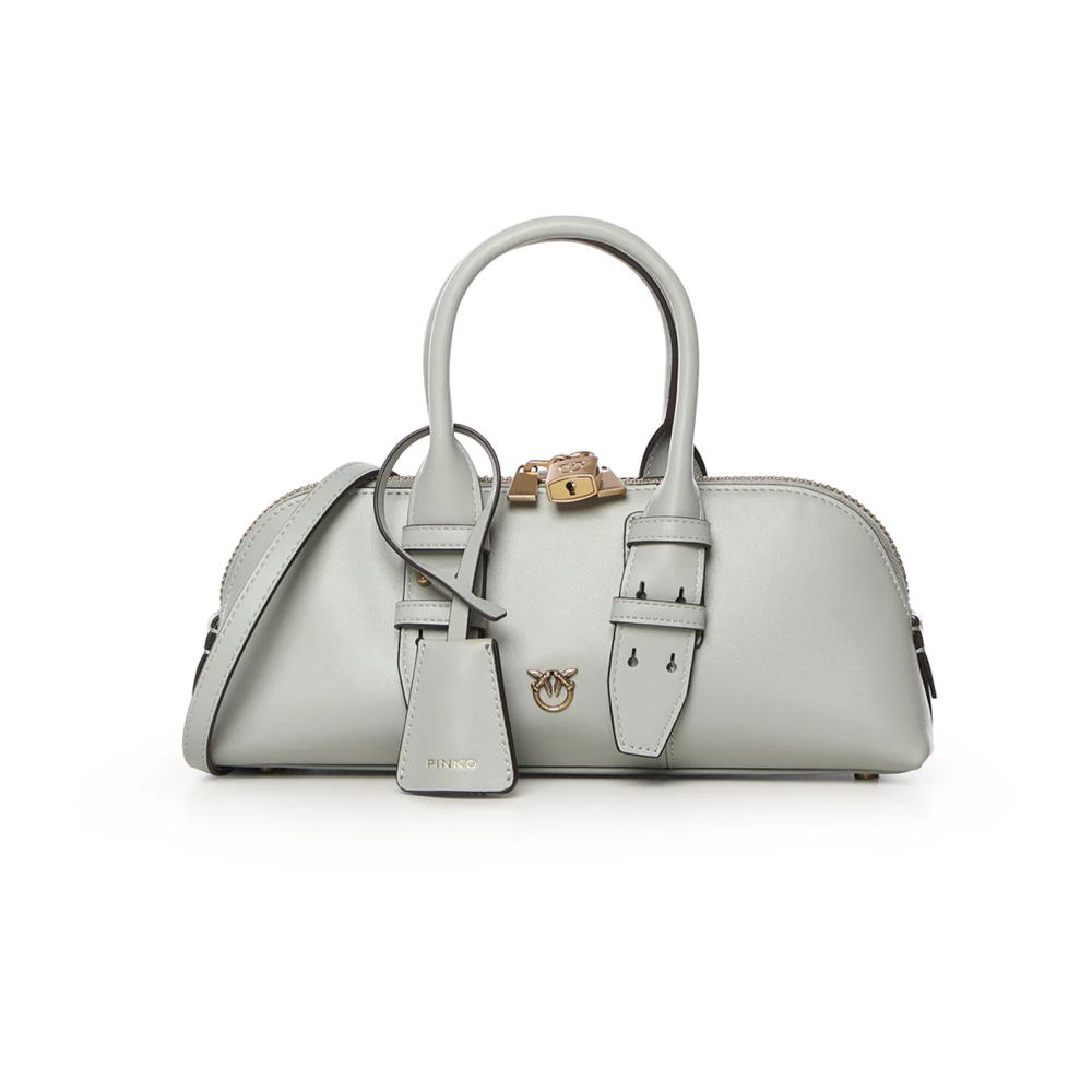 Pinko Women's Gray Leather Handbag