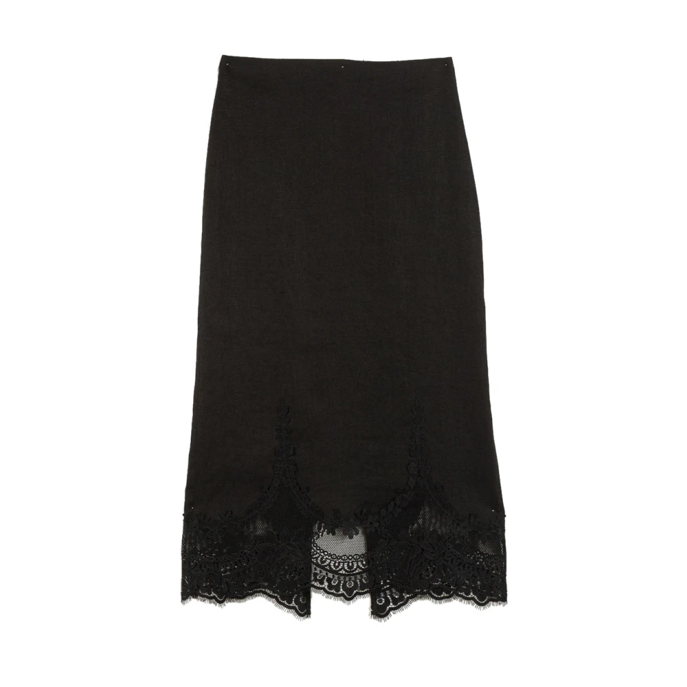 Twinset Donna Nero Gonne, M, New,