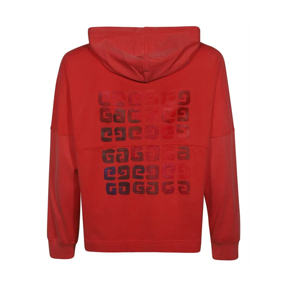 Givenchy Hoodie van katoen met logo-details Red Heren
