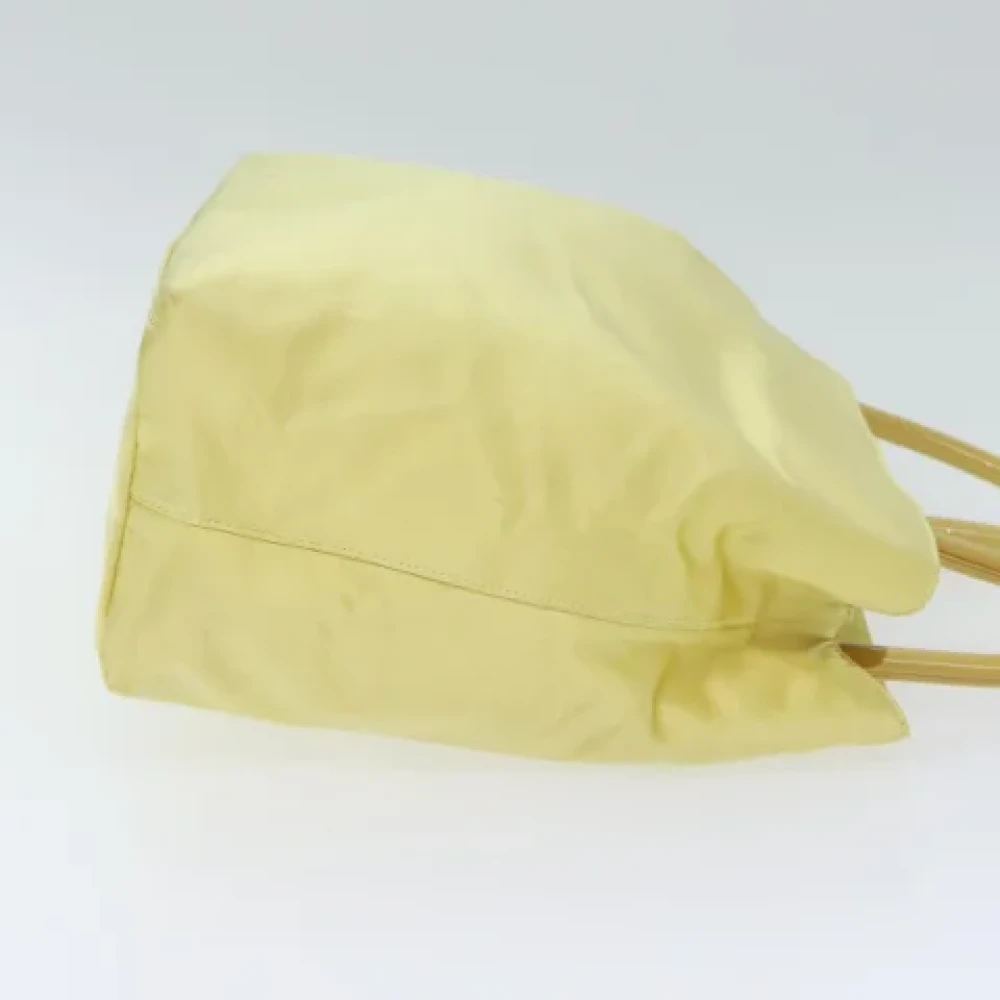Prada Vintage Pre-owned Satin handbags Yellow Dames