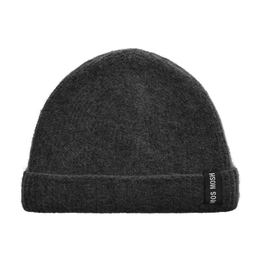 MOS MOSH Zachte Gebreide Muts Accessoire in Zwart Black Dames