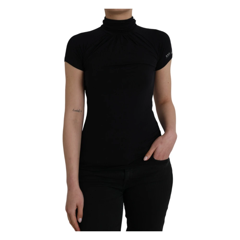 Costume National Donna Nero Top, S, New,
