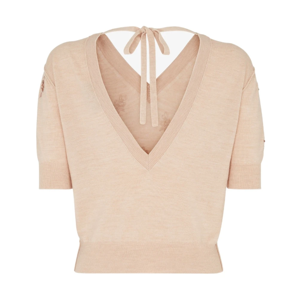 Fendi Paillet Sweater voor Vrouwen Brown Dames