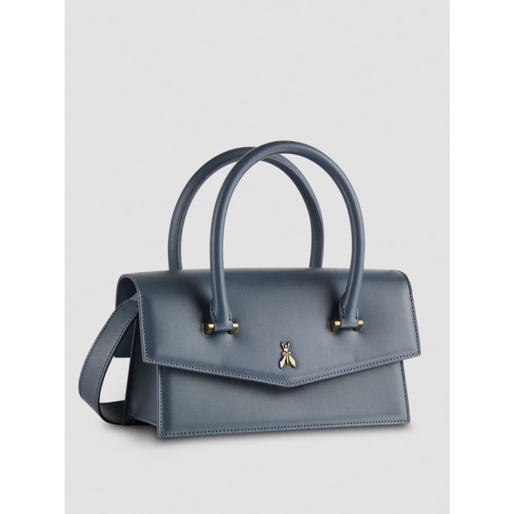 PATRIZIA PEPE Fly Bamby Leren Schoudertas Gray Dames